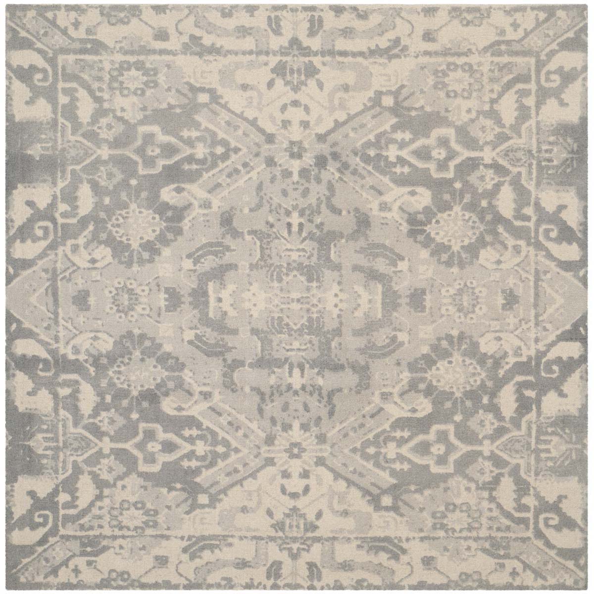 Safavieh Restoration Vintage 532 Rug, RVT532 - Light Grey / Ivory