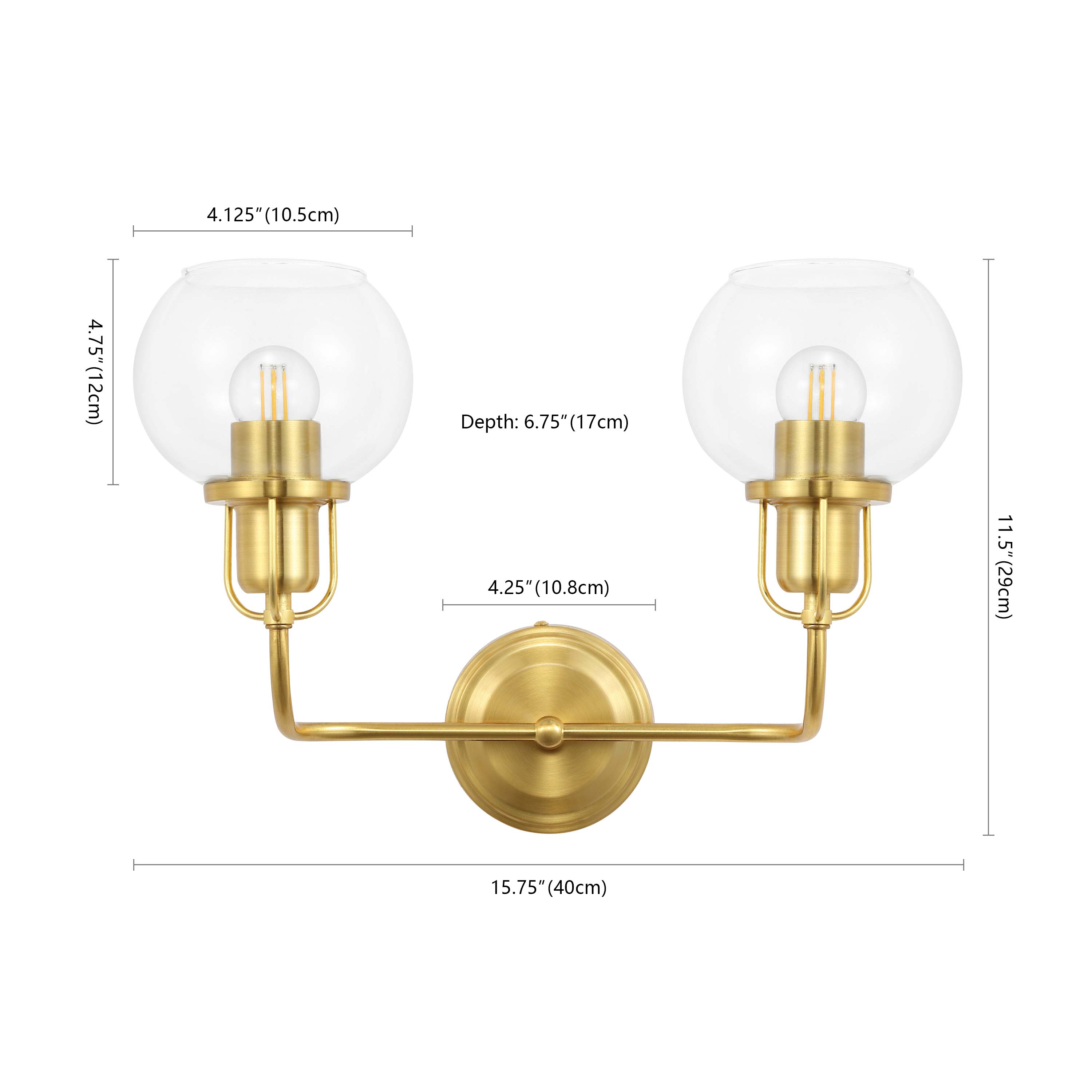 Satin Brass/Clear - Satin Brass/Clear