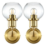 Satin Brass/Clear (Set of 2) - Satin Brass/Clear (Set of 2)