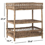 Safavieh Ajani Wicker 3 Tier Accent Table , SEA7026 - Grey