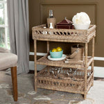 Safavieh Ajani Wicker 3 Tier Accent Table , SEA7026 - Grey