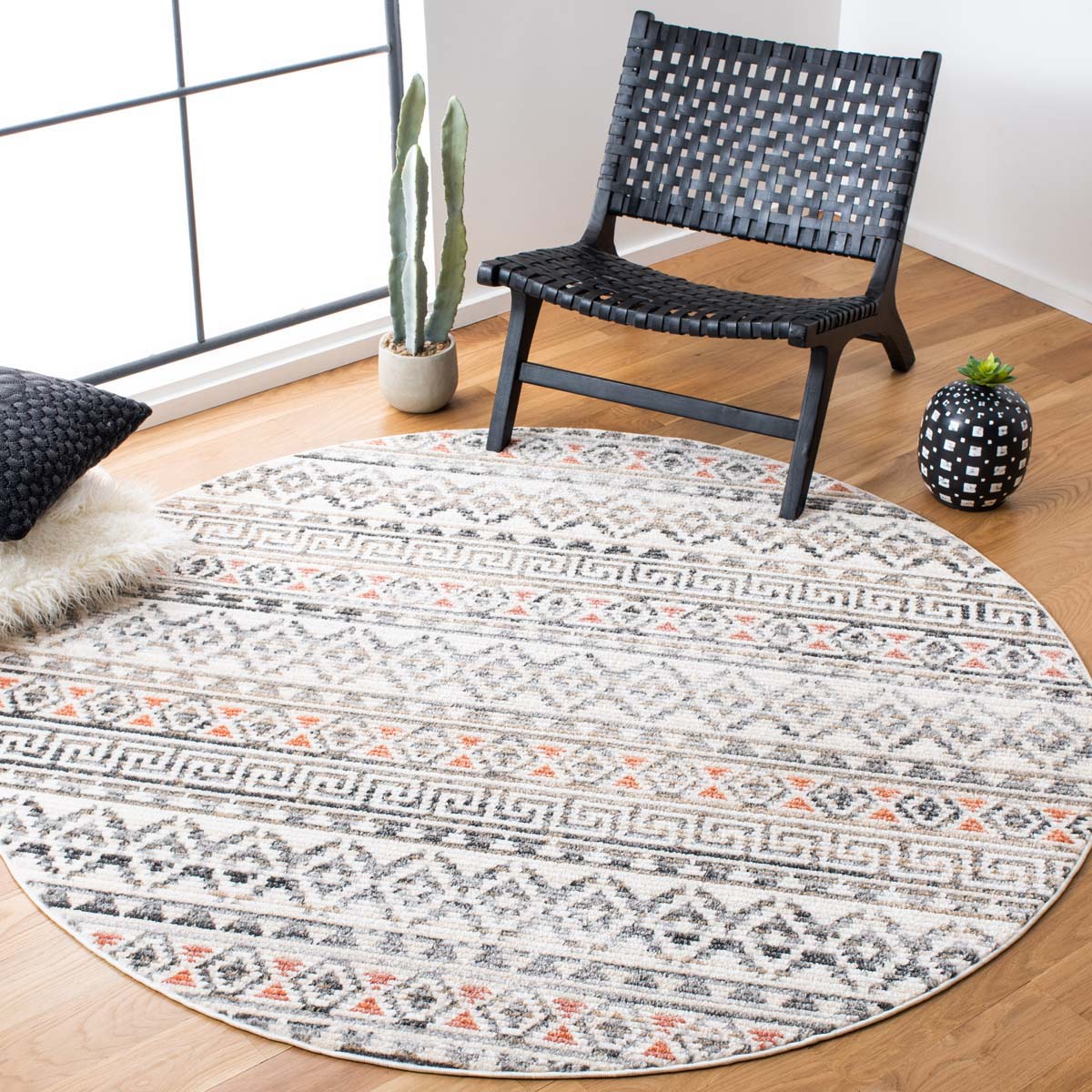 Safavieh Sedona 883 Rug, SED883 - Ivory / Dark Grey