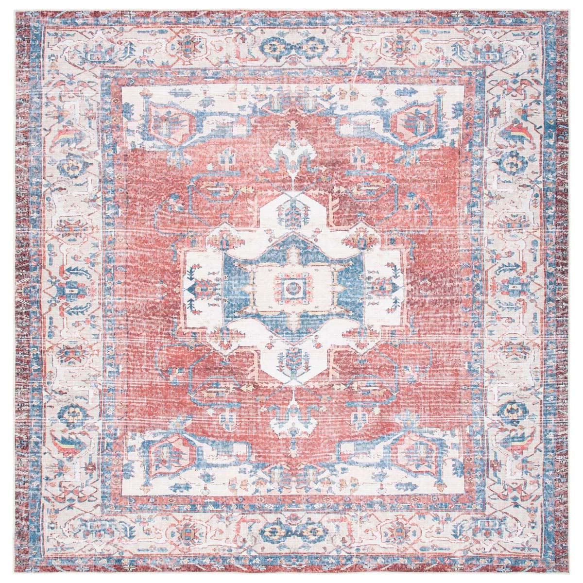 Safavieh Serapi Machine Washable 355 Rug, SEP355 - Red / Ivory