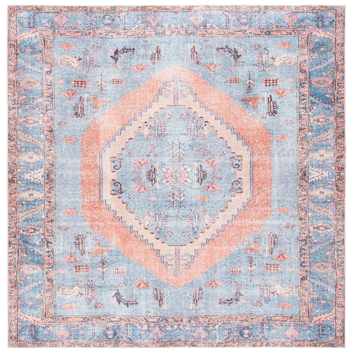 Safavieh Serapi Machine Washable 356 Rug, SEP356 - Light Blue / Beige