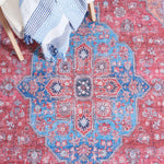 Safavieh Serapi Machine Washable 369 Rug, SEP369 - Blue / Rust