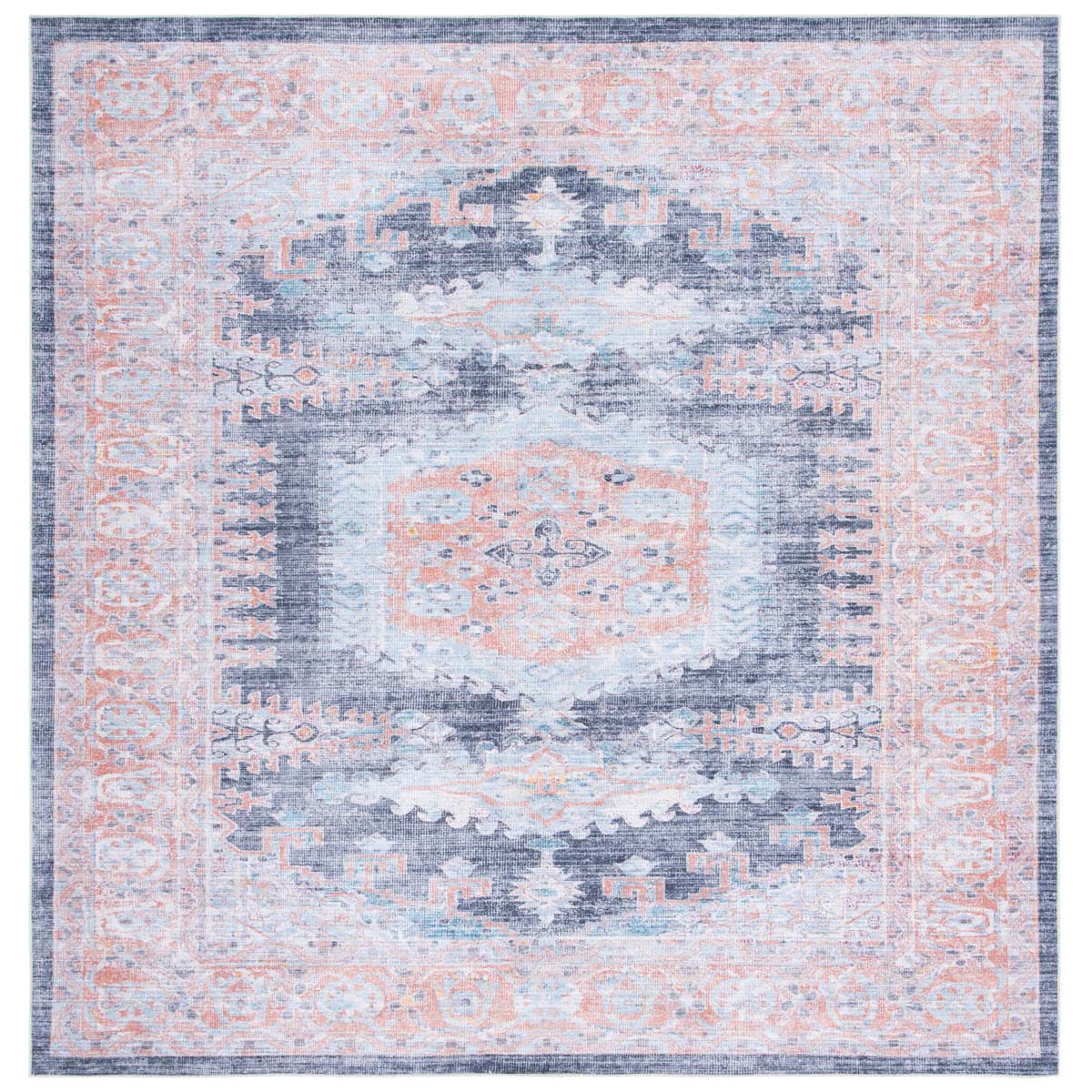 Safavieh Serapi Machine Washable 382 Rug, SEP382 - Terracotta / Blue