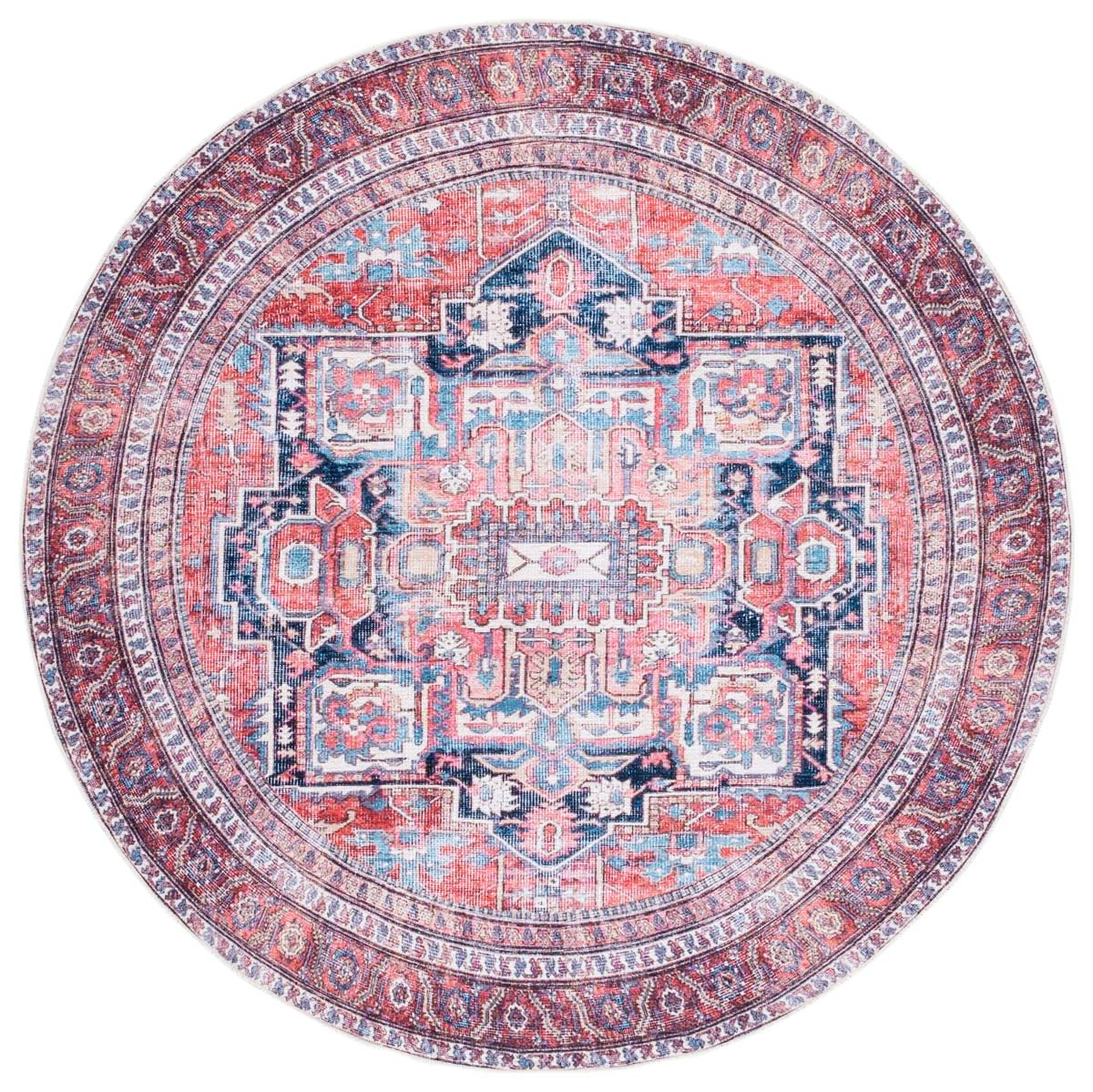 Safavieh Serapi Machine Washable 389 Rug, SEP389 - Red / Navy