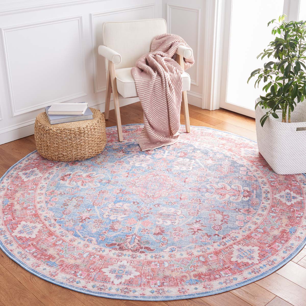 Safavieh Serapi Machine Washable 515 Rug, SEP515 - Blue / Rust