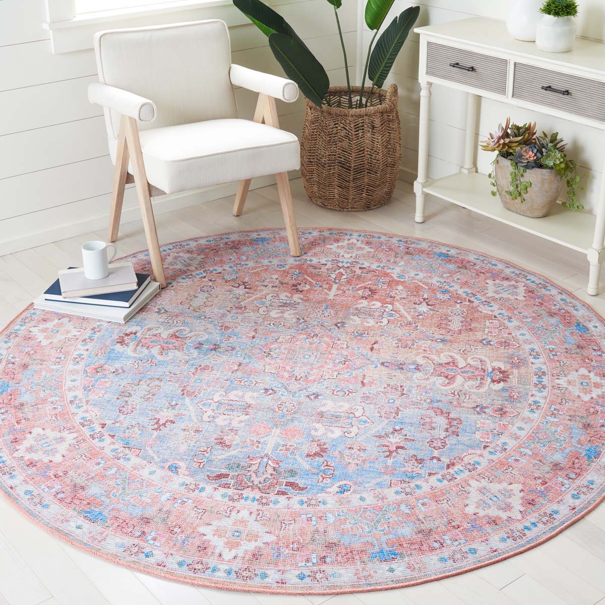 Safavieh Serapi Machine Washable 515 Rug, SEP515 - Rust / Blue