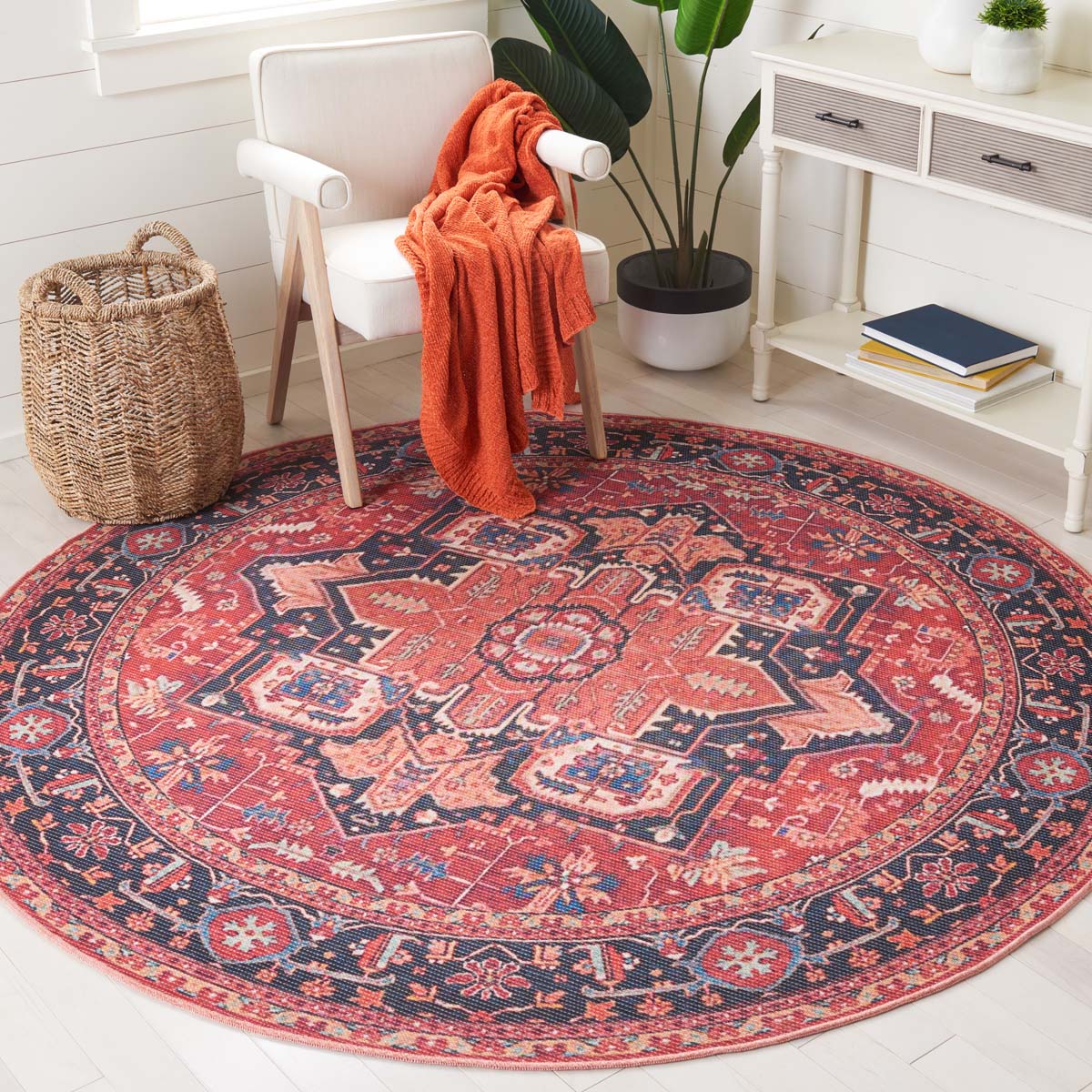 Safavieh Serapi Machine Washable 534 Rug, SEP534 - Red / Blue