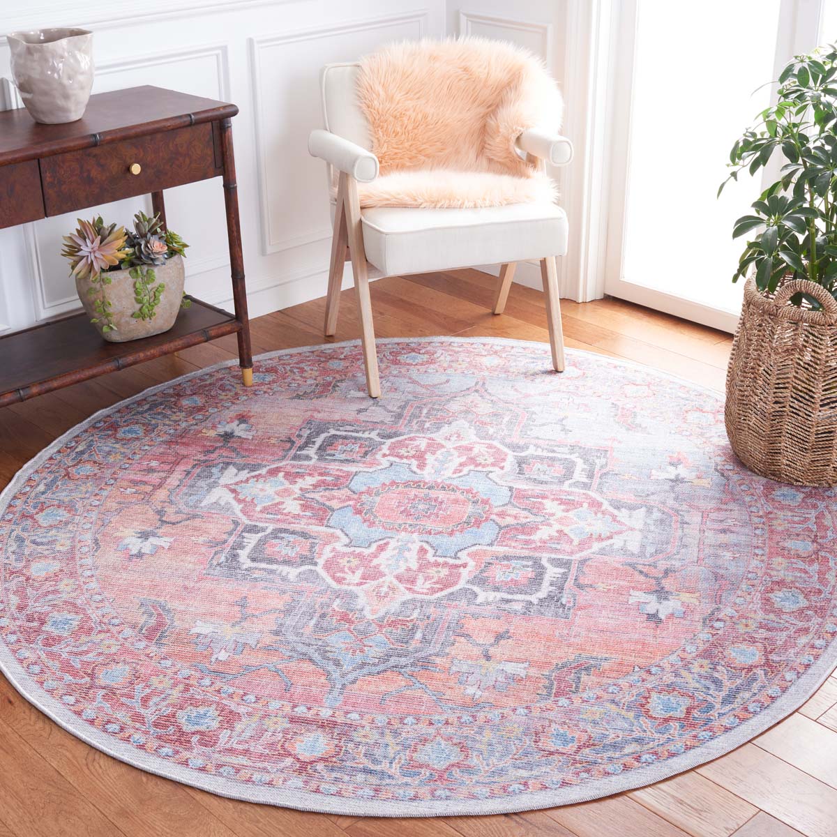 Safavieh Serapi Machine Washable 537 Rug, SEP537 - Rust / Ivory