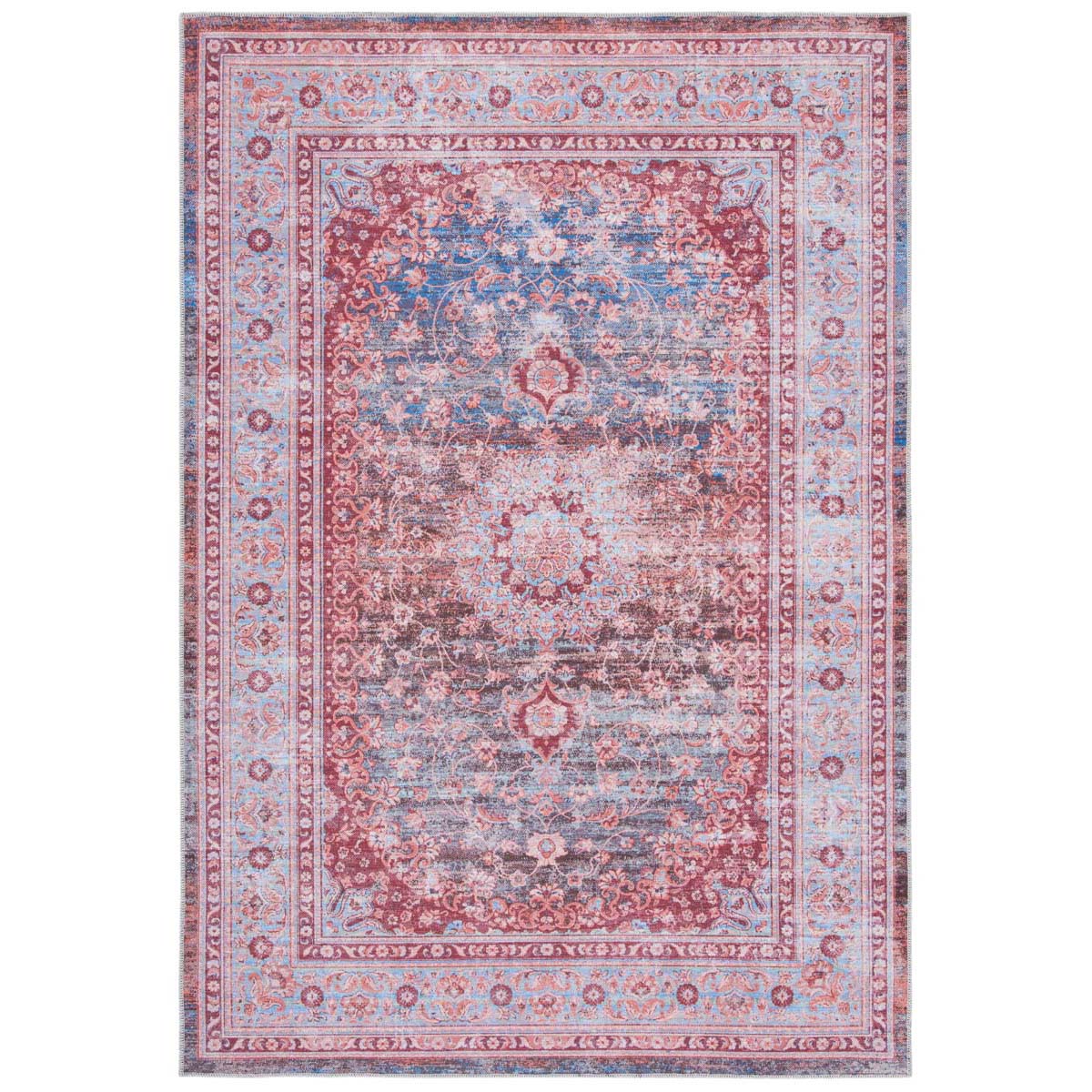 Safavieh Serapi Machine Washable 550 Rug, SEP550 - Light Blue / Red