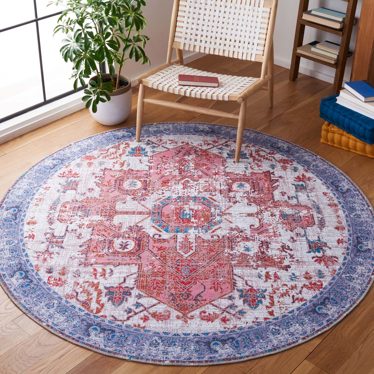 Safavieh Serapi Machine Washable 553 Rug, SEP553 - Rust / Blue