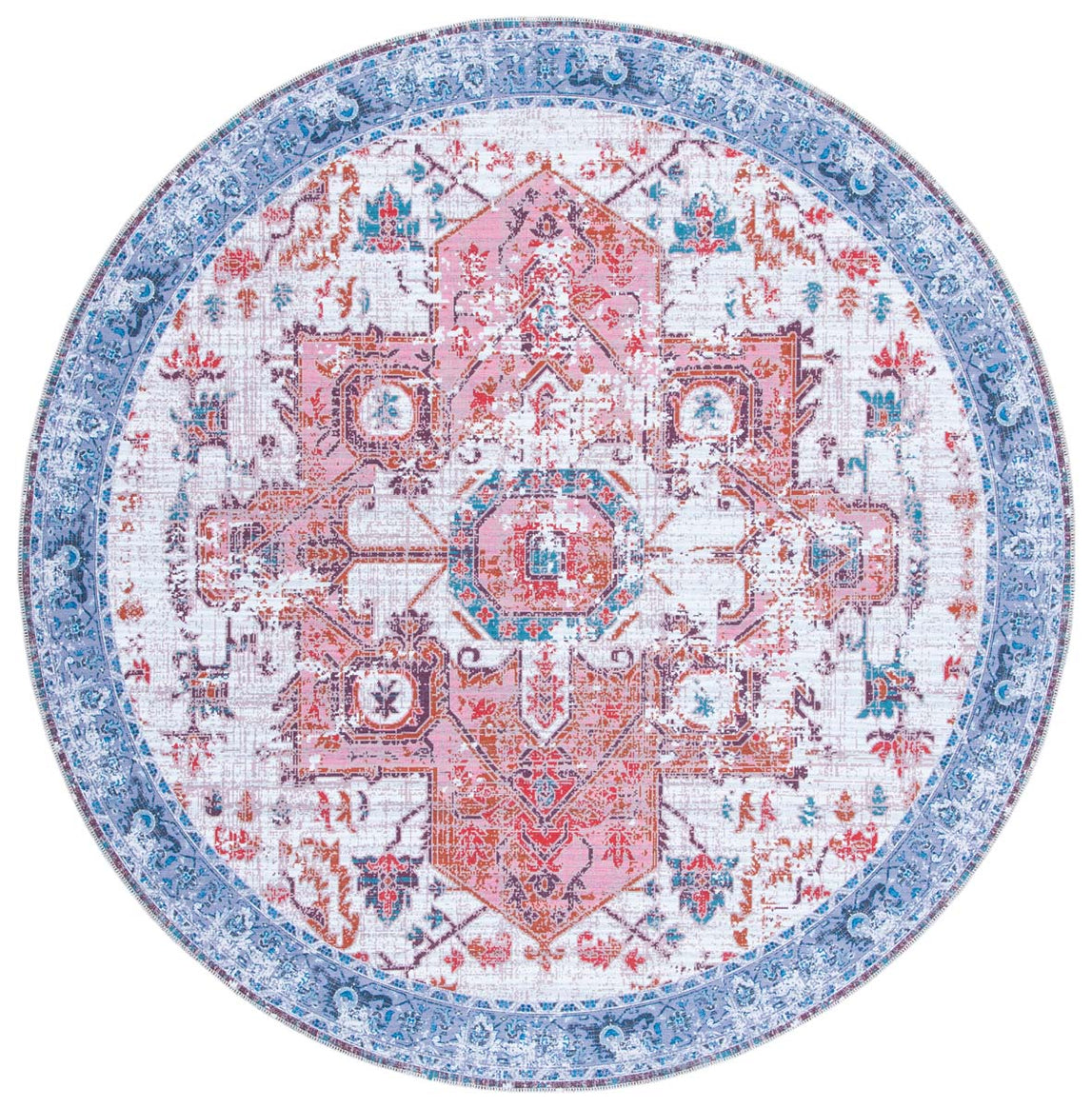 Safavieh Serapi Machine Washable 553 Rug, SEP553 - Rust / Blue