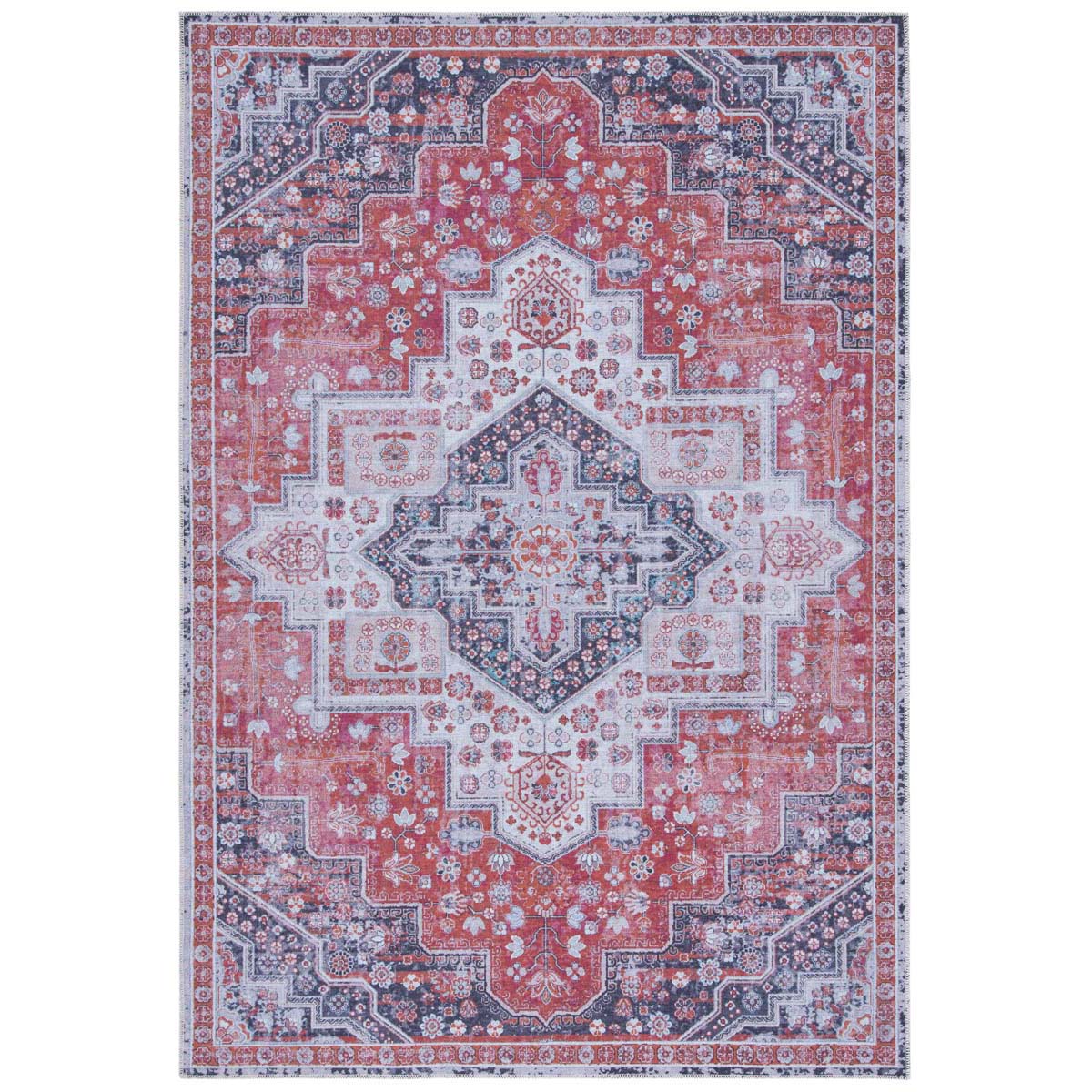 Safavieh Serapi Machine Washable 563 Rug, SEP563 - Rust / Ivory