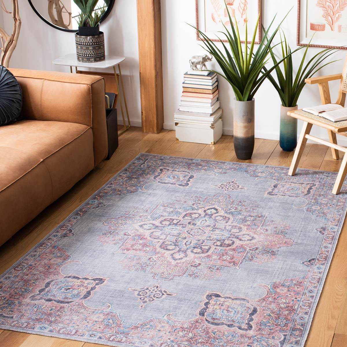 Safavieh Serapi Machine Washable 580 Rug, SEP580 - Ivory / Blue