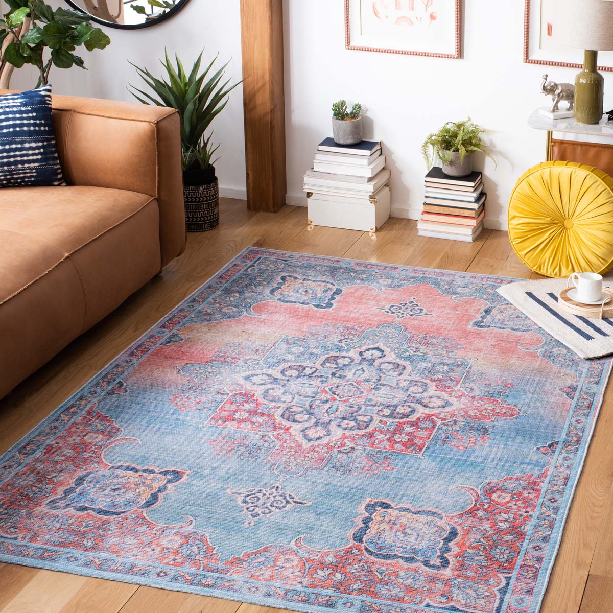 Safavieh Serapi Machine Washable 580 Rug, SEP580 - Red / Blue