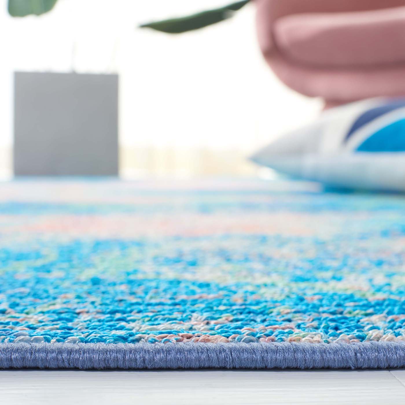 Safavieh Sequoia Machine Washable 151 Rug, SEQ151 - Blue / Orange