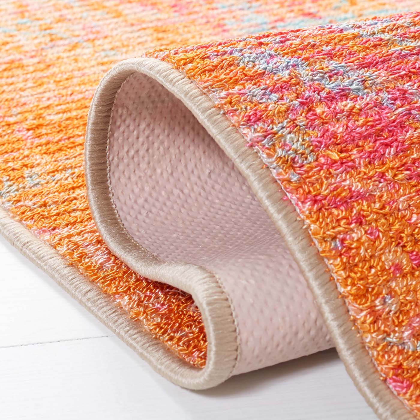 Safavieh Sequoia Machine Washable 152 Rug, SEQ152 - Orange / Light Blue