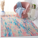 Safavieh Sequoia Machine Washable 154 Rug, SEQ154 - Blue / Orange