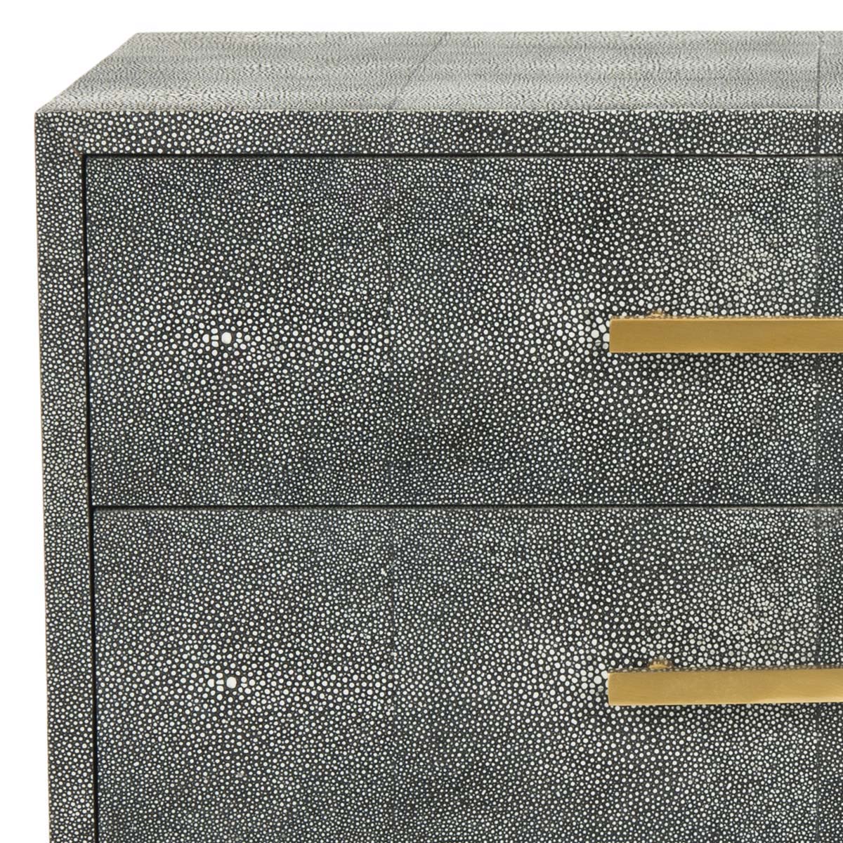 Safavieh Couture Nour Faux Shagreen End Table - Black