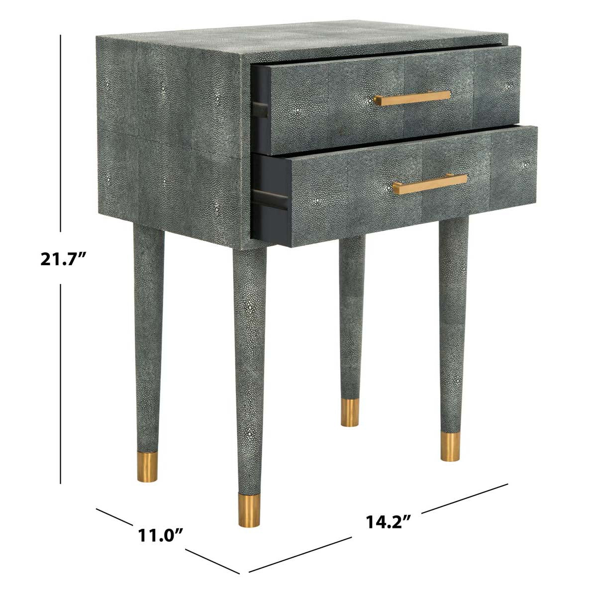 Safavieh Couture Nour Faux Shagreen End Table - Black