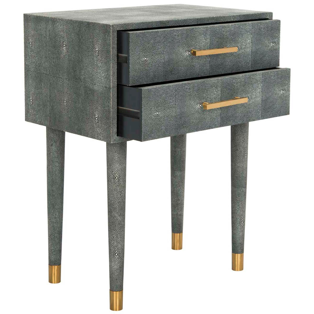 Safavieh Couture Nour Faux Shagreen End Table - Black