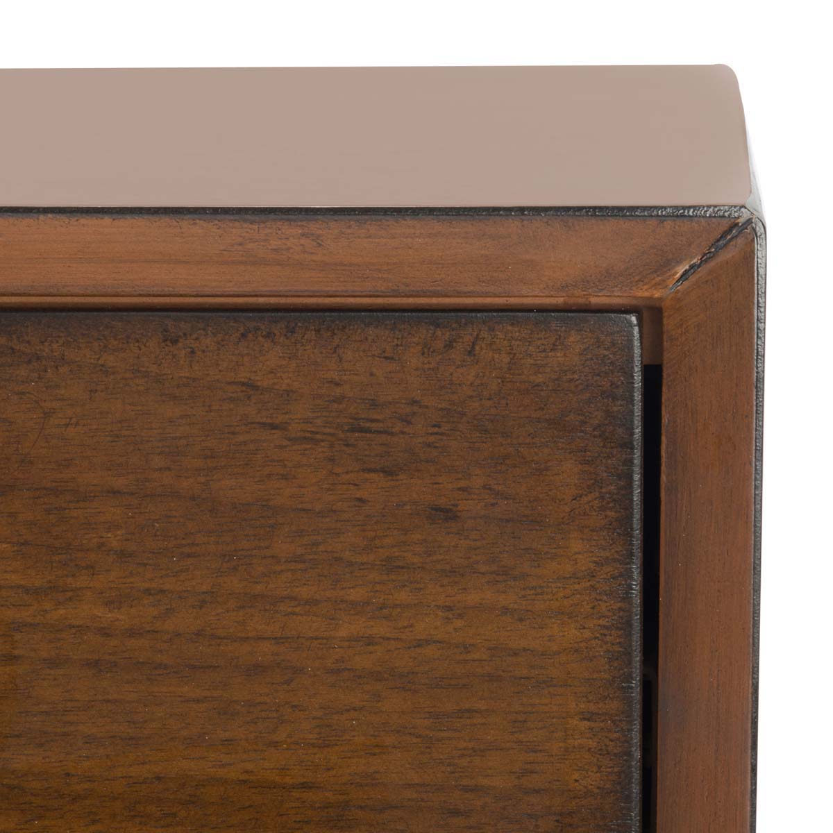 Safavieh Couture Madden Retro Dresser - Walnut / Silver