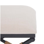 Safavieh Couture Carmelo Hemp Wrapped Ottoman - Beige / Black