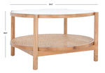 Safavieh Couture Karyna Rattan and Glass Coffee Table - Natural / Clear