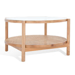 Safavieh Couture Karyna Rattan and Glass Coffee Table - Natural / Clear