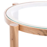 Safavieh Couture Karyna Rattan and Glass Accent Table - Natural / Clear