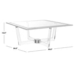 Safavieh Couture Hermina Acrylic Coffee Table - Silver