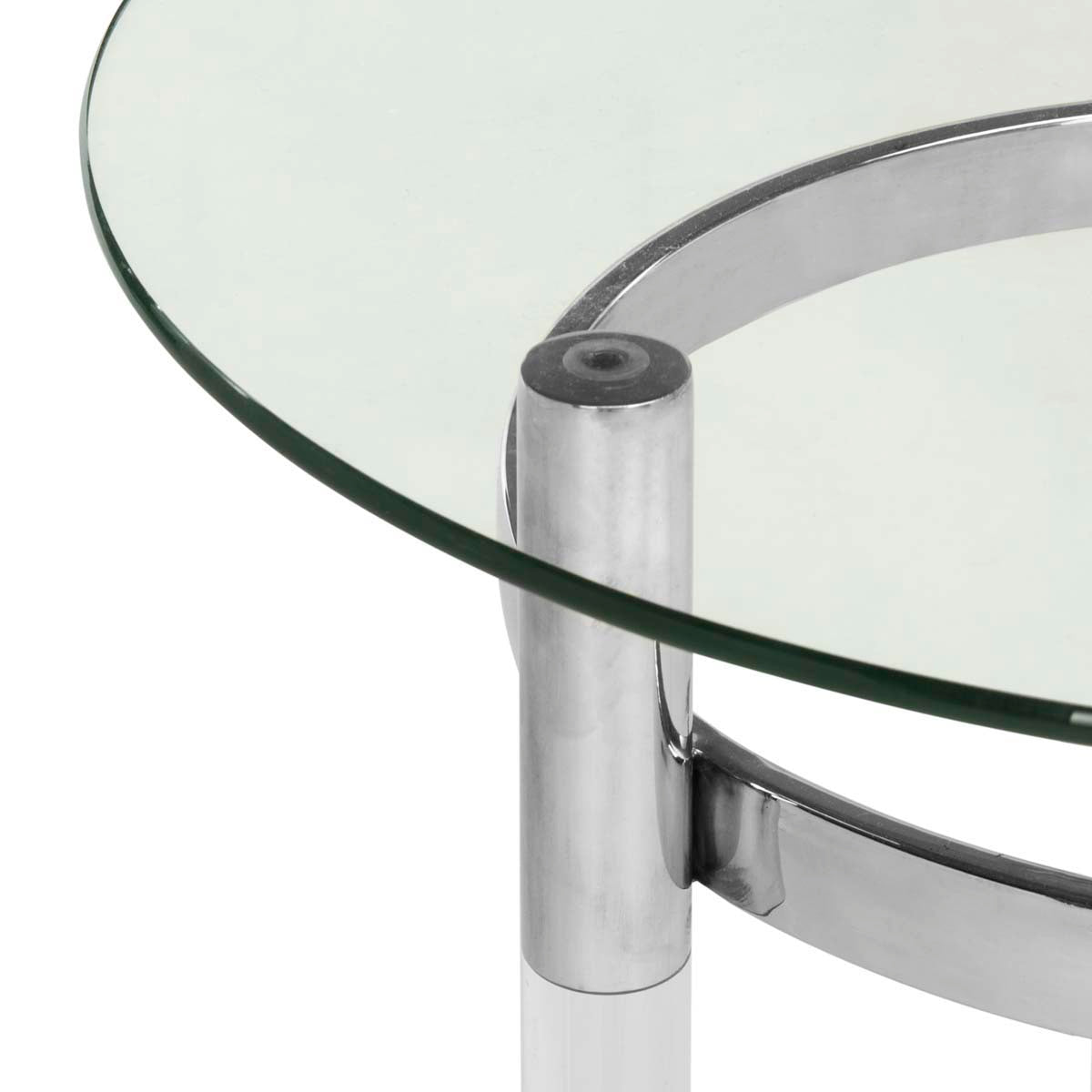 Safavieh Couture Letty Round Acrylic End Table - Silver