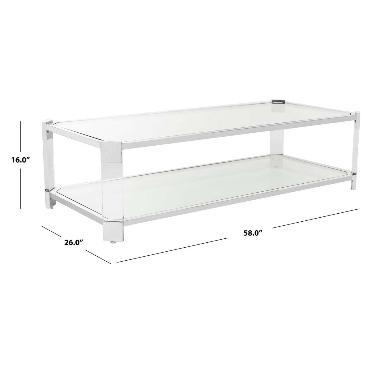 Safavieh Couture Gianna Acrylic Coffee Table - Silver