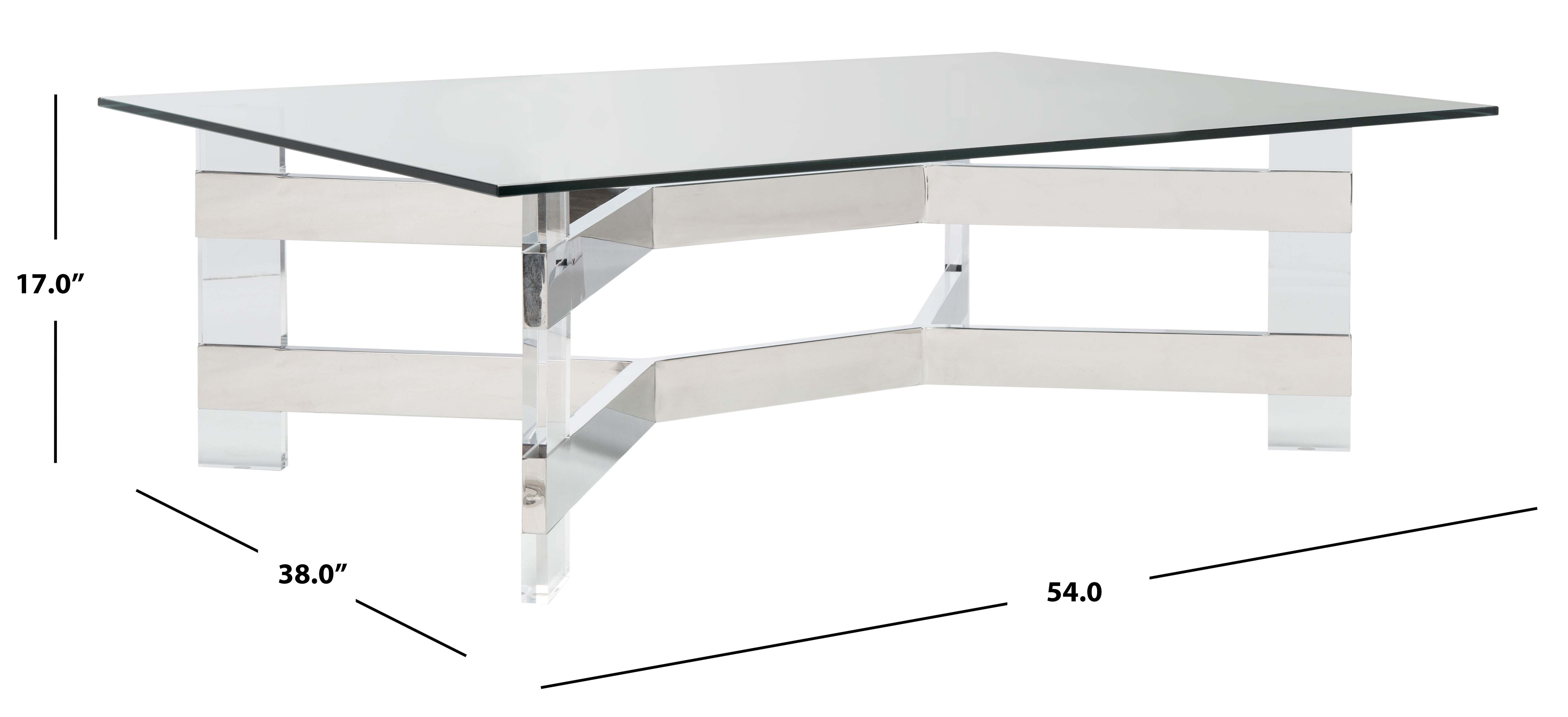 Safavieh Couture Eugene Acrylic Coffee Table - Silver / Clear