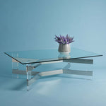 Safavieh Couture Eugene Acrylic Coffee Table - Silver / Clear