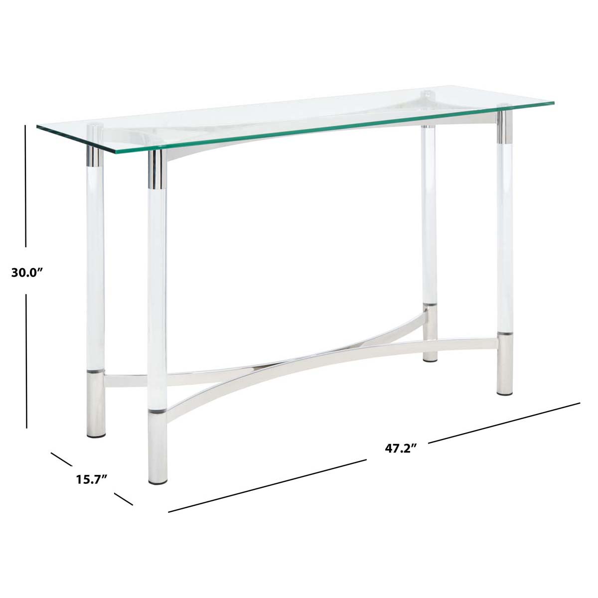 Safavieh Couture Letty Acrylic Console Table - Silver