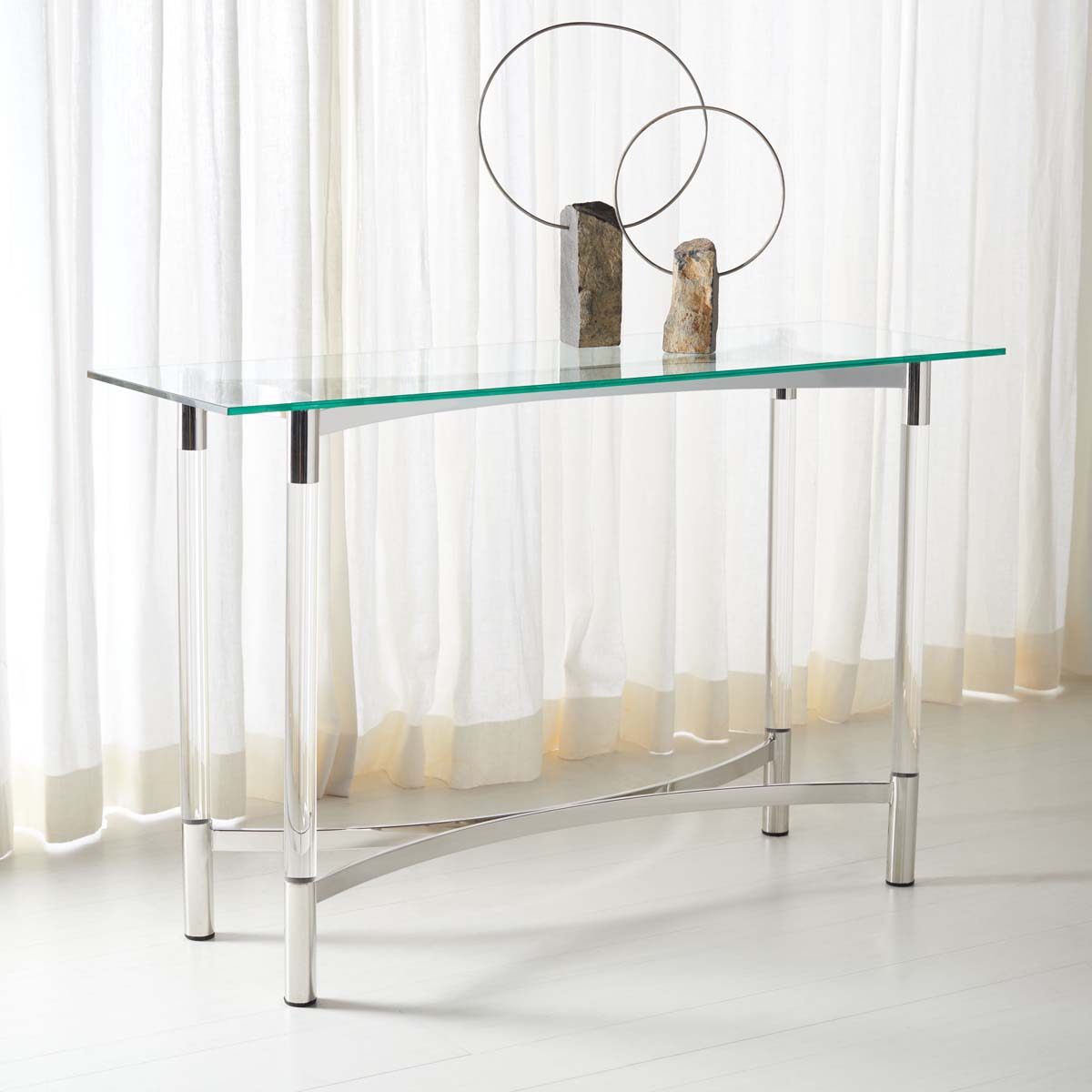 Safavieh Couture Letty Acrylic Console Table - Silver