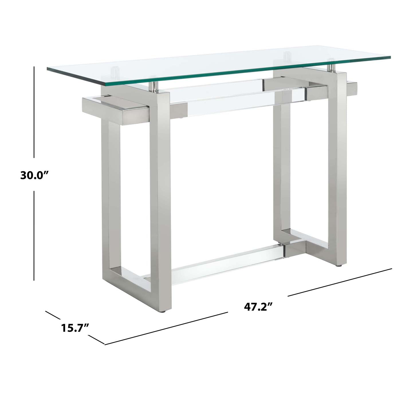 Safavieh Couture Montrelle Acrylic Console Table - Silver