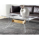 Safavieh Couture Werner Acrylic Coffee Table - Brass