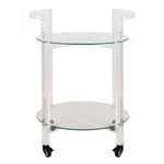 Safavieh Couture Jules 2 Tier Acrylic Bar Cart - Clear