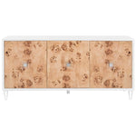 Safavieh Couture Lazaro Burlwood Sideboard - White Lacquer / Bulwood