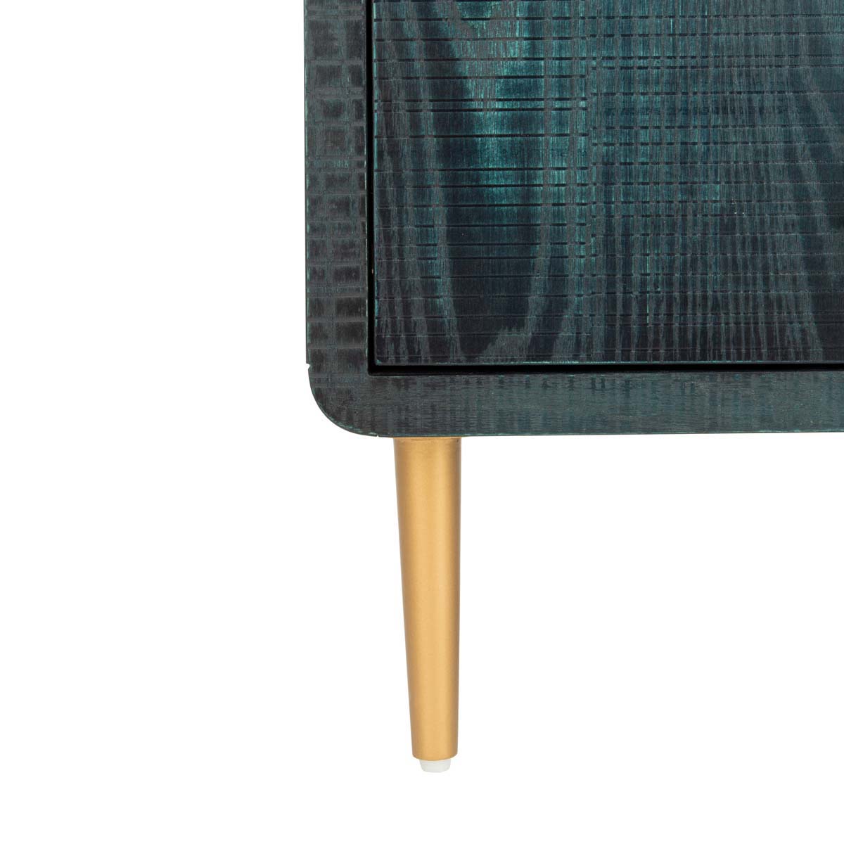 Safavieh Couture Alfie 2 Door Side Table - Indigo / Gold