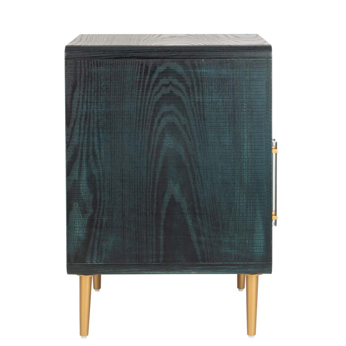 Safavieh Couture Alfie 2 Door Side Table - Indigo / Gold