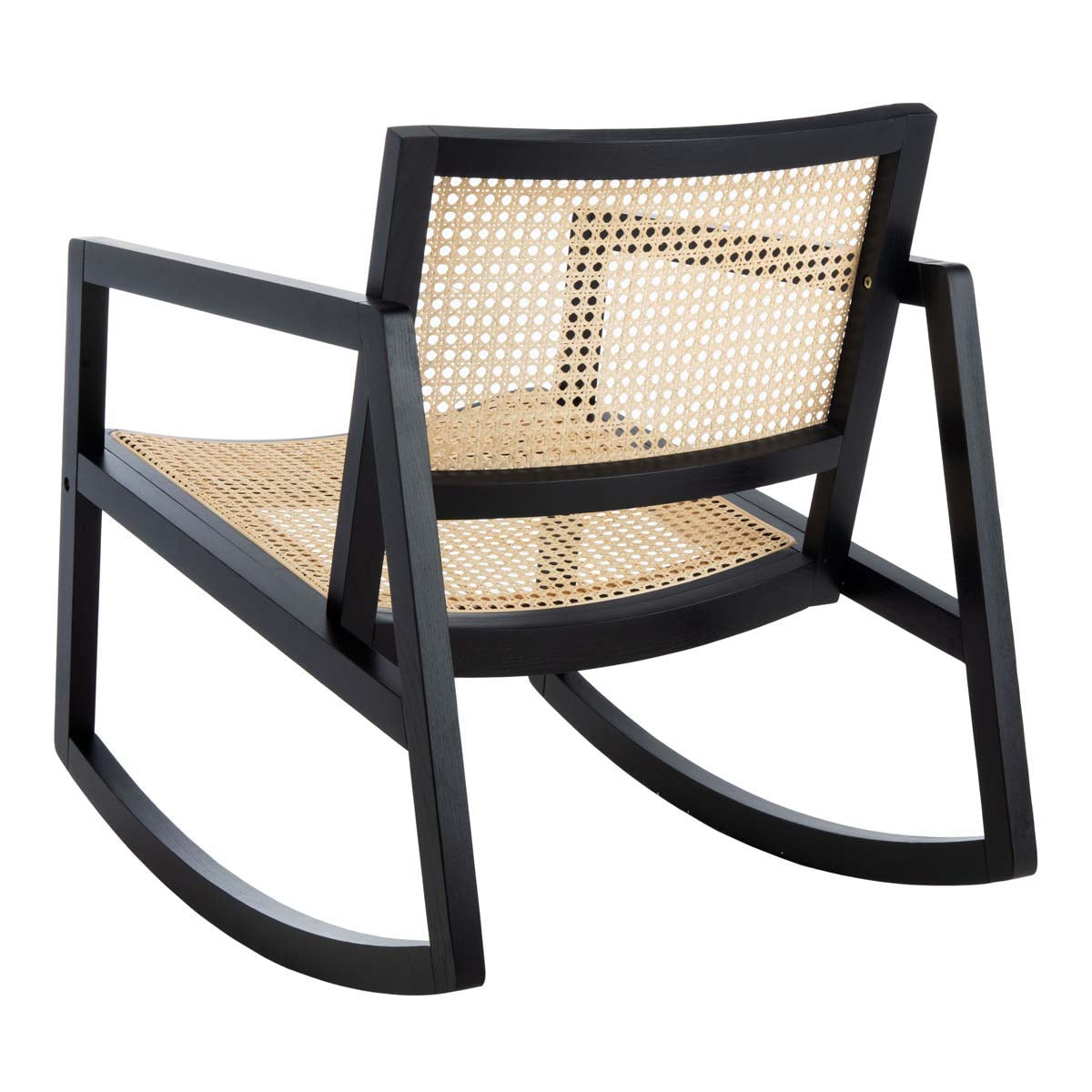 Safavieh Couture Perth Rattan Rocking Chair - Black / Natural