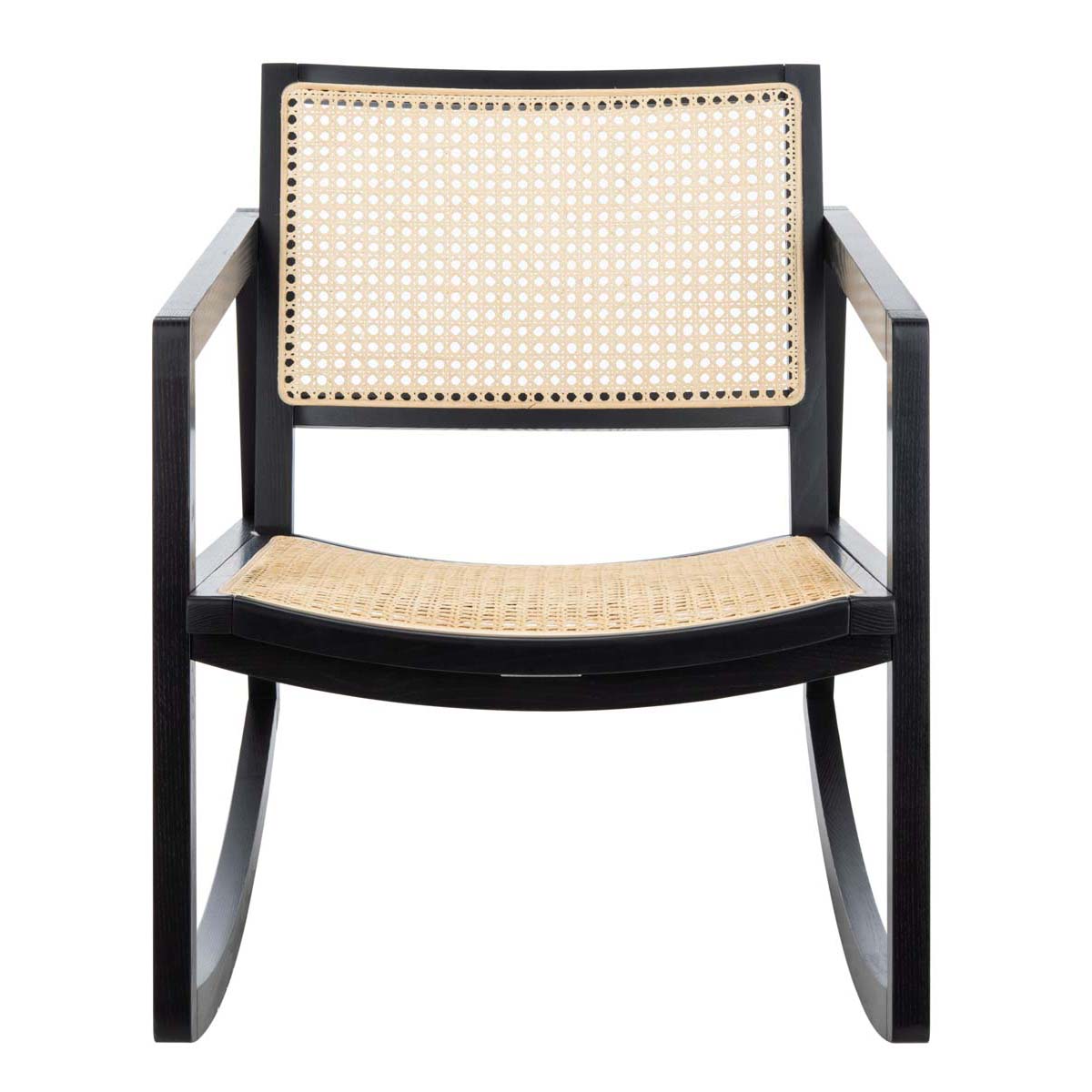 Safavieh Couture Perth Rattan Rocking Chair - Black / Natural