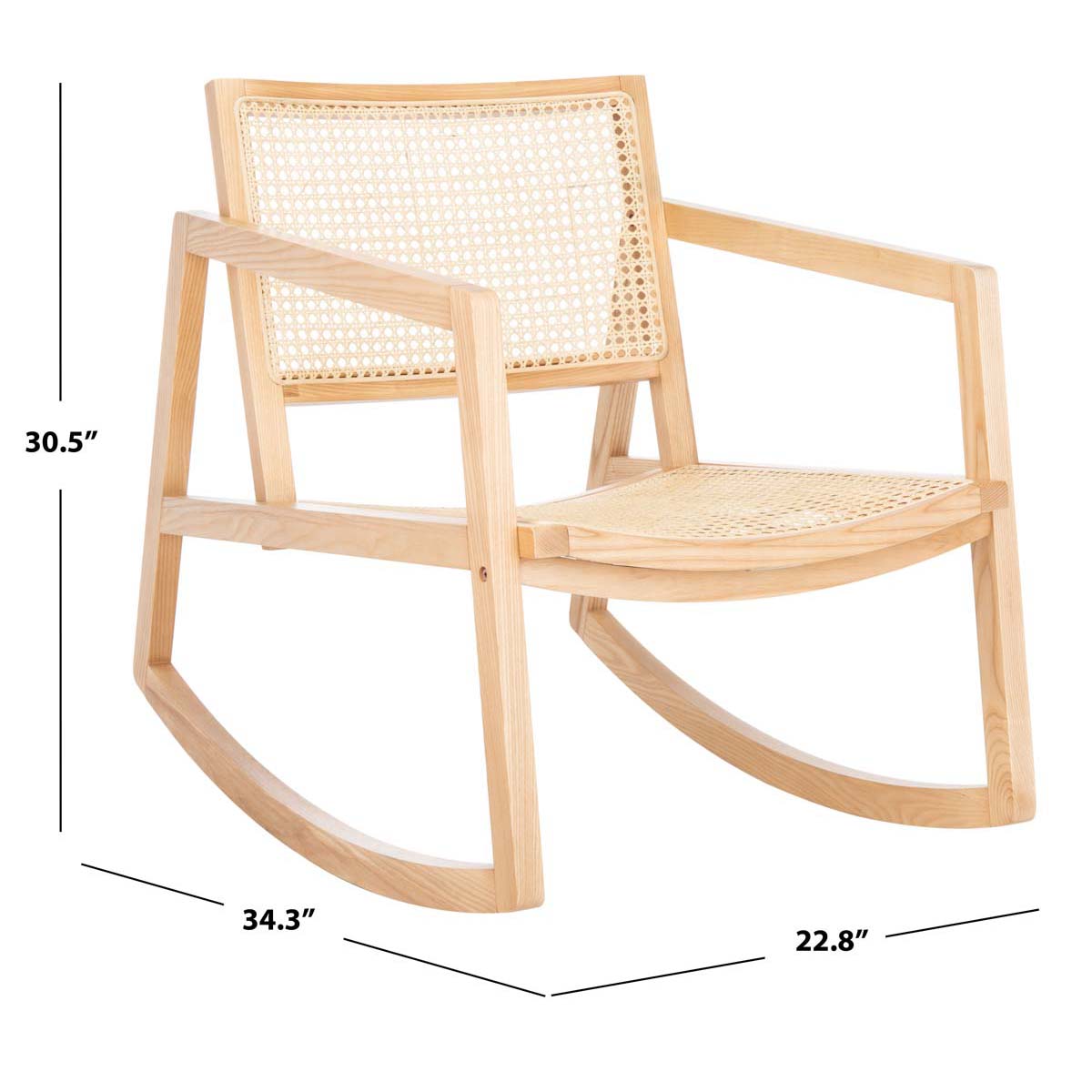 Safavieh Couture Perth Rattan Rocking Chair - Natural