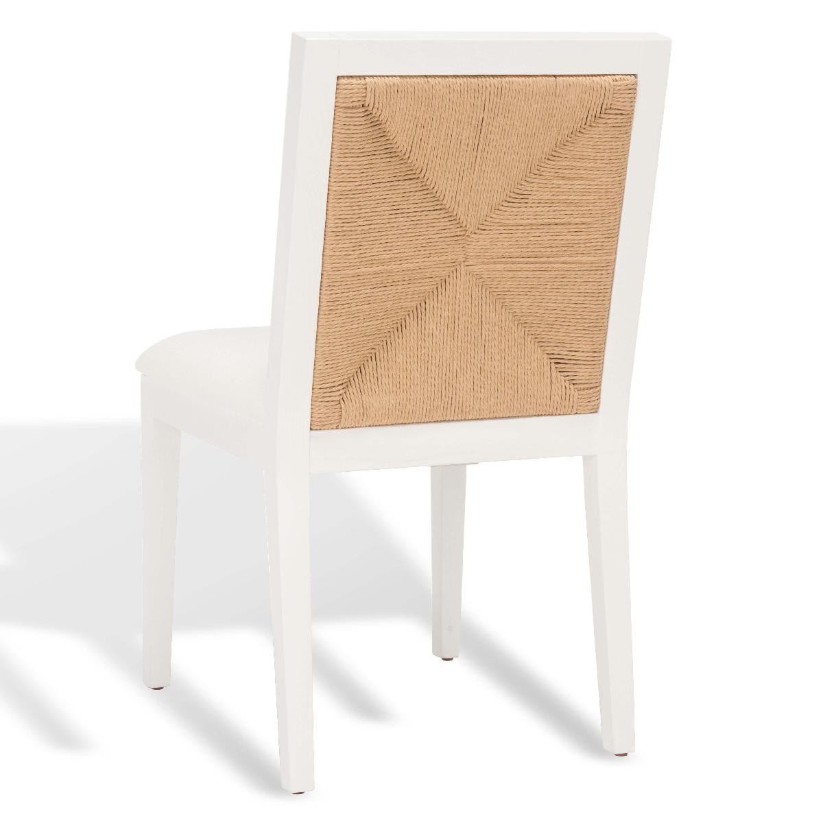 Safavieh Couture Emilio Woven Dining Chair - White / Natural