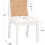 Safavieh Couture Emilio Woven Dining Chair - White / Natural